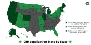 USA map for legal CBD