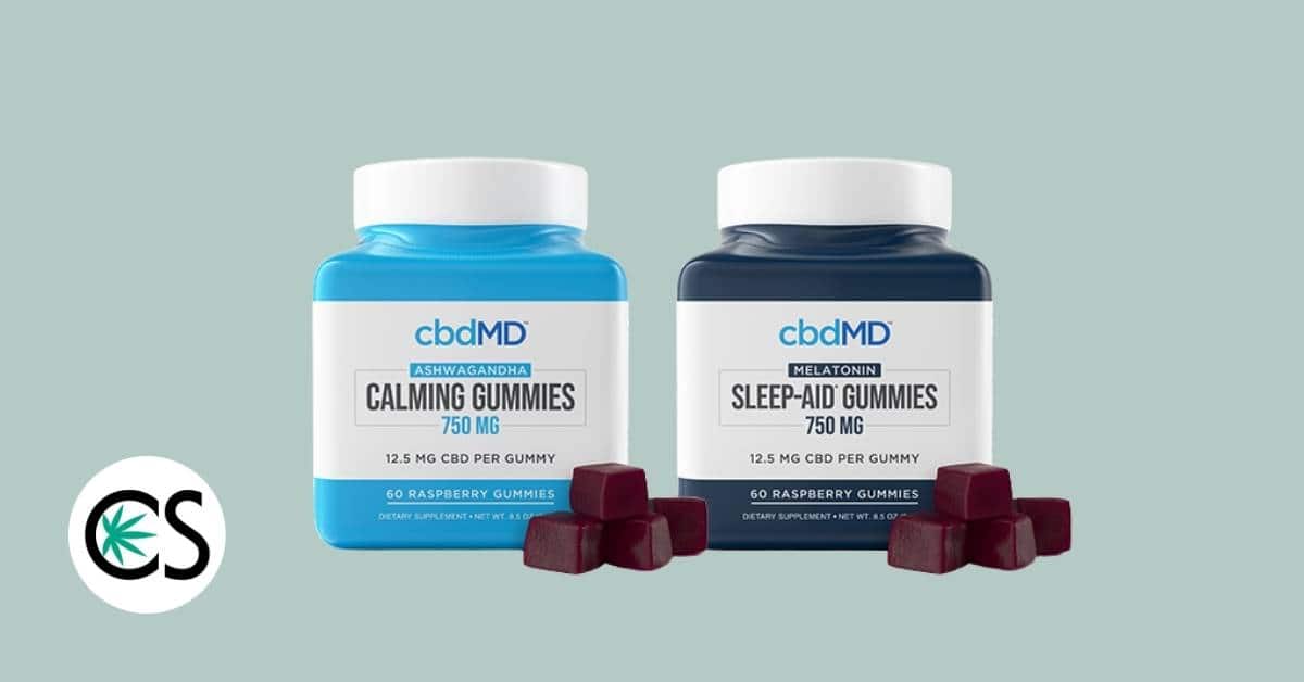 cbdMD calming gummies and sleep-aid gummies