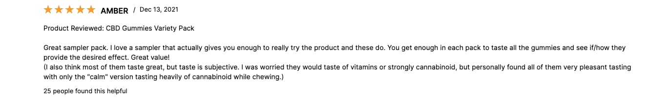 lazarus naturals gummies sample pack customer review